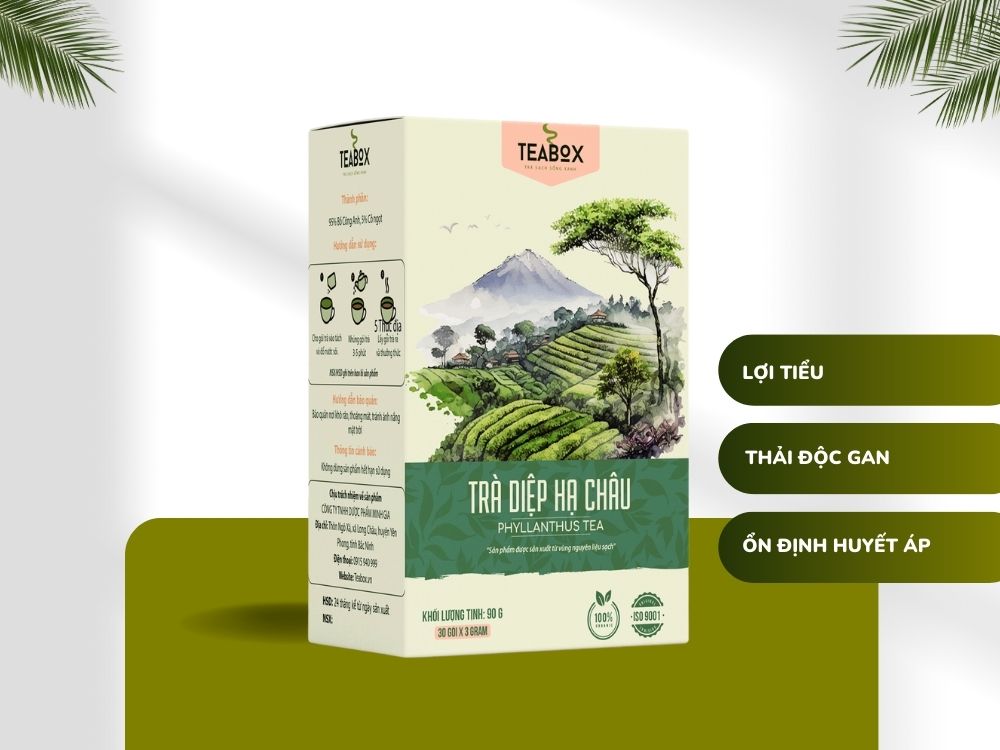 Trà Diệp Hạ Châu Giải Độc Gan, Tăng Cường Chức Năng Gan  | Hộp 30 gói x 3g Túi Lọc Teabox